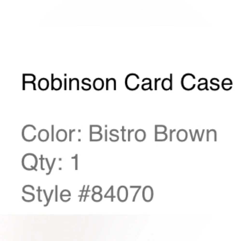 TORY BURCH• ROBINSON CARD CASE BISTRO BROWN